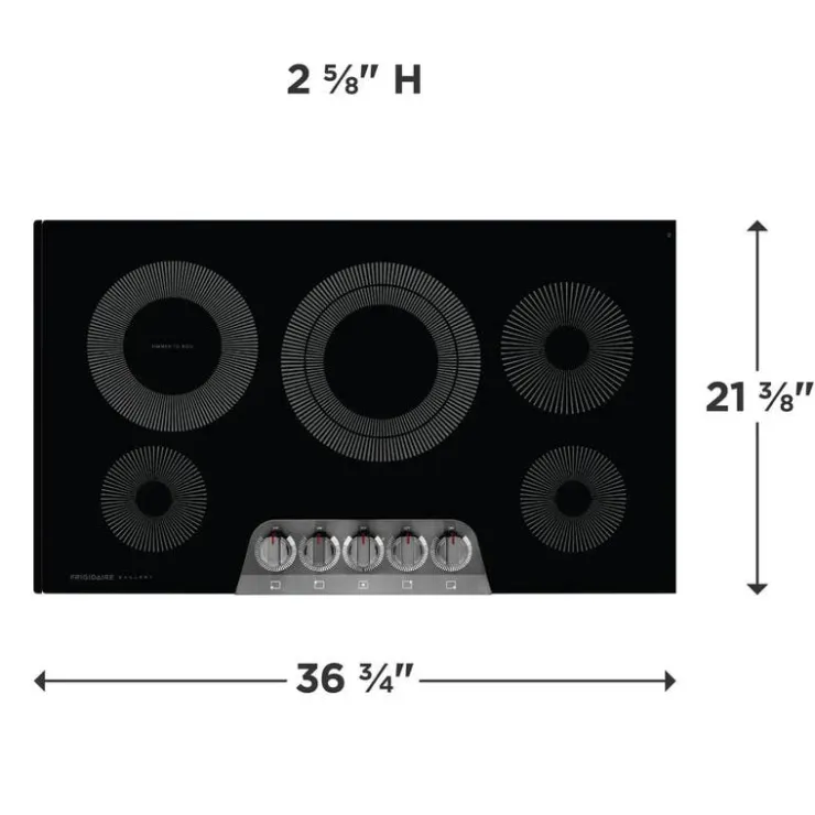 Frigidaire Gallery Cooktop Glass-Ceramic 36" Electric - GCCE3670AD Black Best