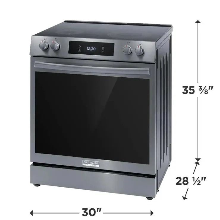 Frigidaire Gallery Range 30" Electric Glass-Ceramic - GCFE306CBD Black Stainless Clearance