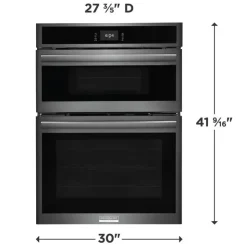 Frigidaire Gallery Wall Oven and Microwave Combination 30" Electric - GCWM3067AD Black Stainless Discount