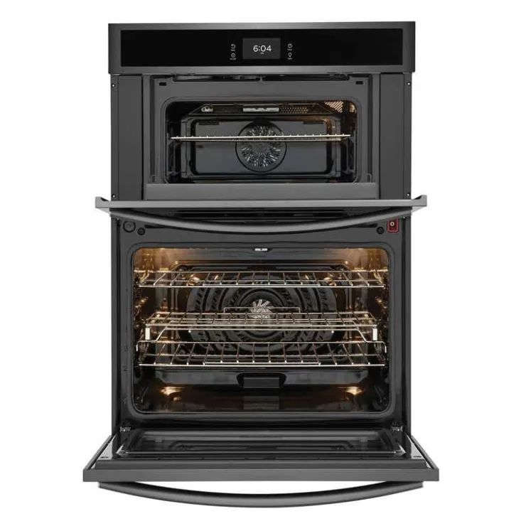 Frigidaire Gallery Wall Oven and Microwave Combination 30" Electric - GCWM3067AD Black Stainless Discount