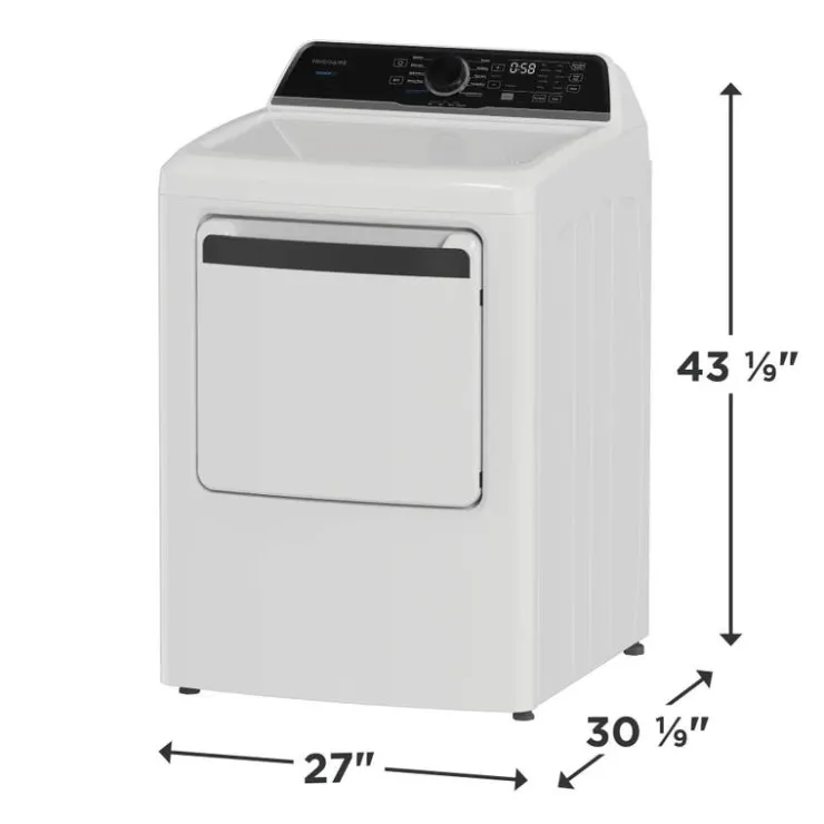 Frigidaire Gas Dryer Front-Load 27" - FLVG7523BW White Sale
