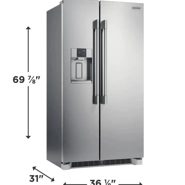 Frigidaire Professional 22 Cu Ft 36 In Refrigerator Side by side - PRSC2222AF Stainless