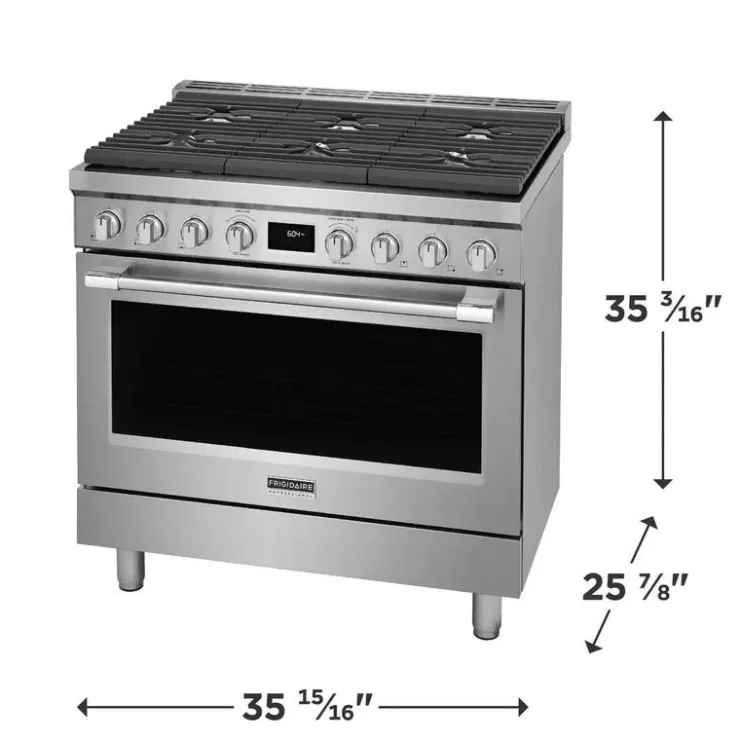 Frigidaire Professional Range 36" Dual Energy Gas - PCFD3670AF Stainless Best