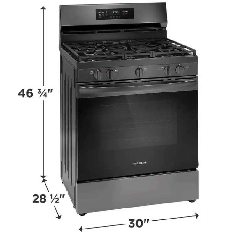 Frigidaire Range 30" Electric Gas - FCRG3083AD Black Stainless