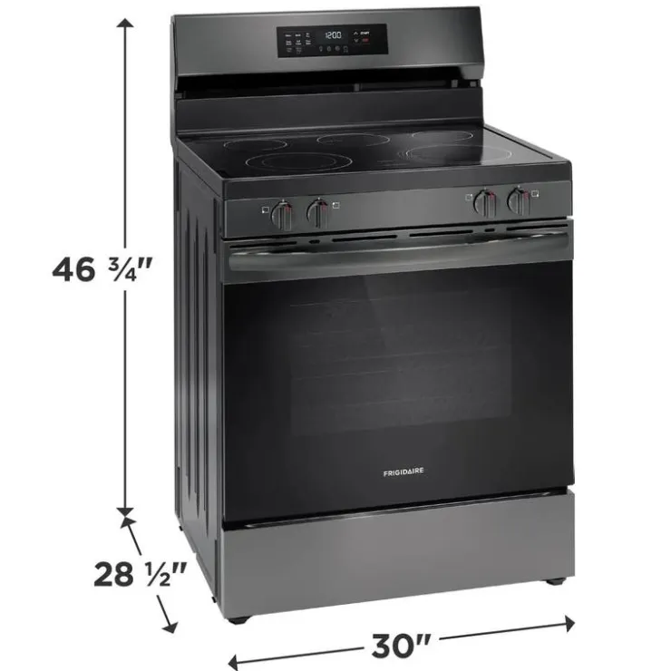 Frigidaire Range 30" Electric Glass-Ceramic - FCRE308CAD Black Stainless