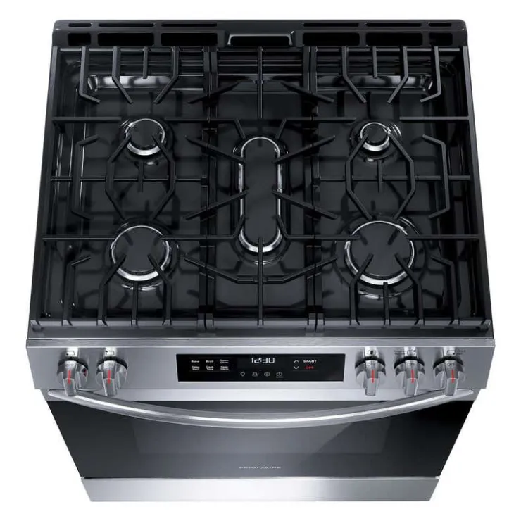 Frigidaire Range 30" Electric Gas - FCFG3062AS Stainless Hot