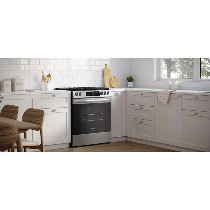 Frigidaire Range 30" Electric Gas - FCFG3062AS Stainless Hot
