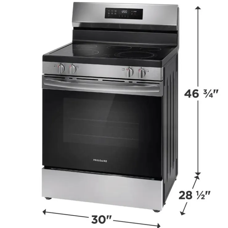Frigidaire Range 30" Electric Glass-Ceramic - FCRE306CAS Stainless Best