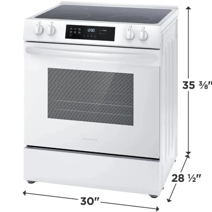 Frigidaire Range 30" Electric Glass-Ceramic - FCFE306CAW White