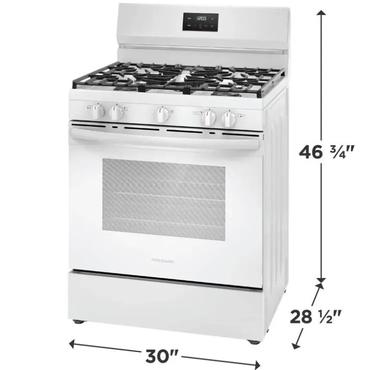 Frigidaire Range 30" Electric Gas - FCRG3052BW White Discount