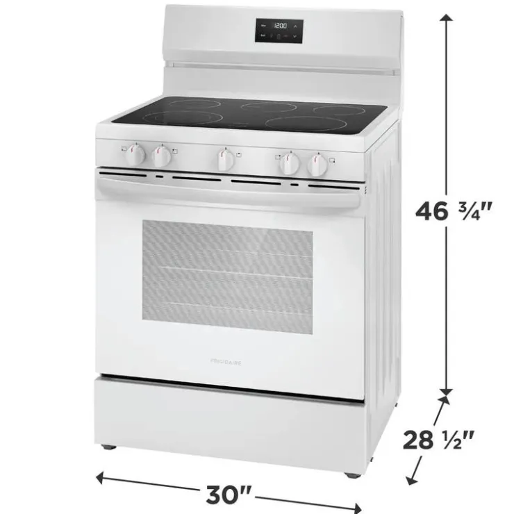 Frigidaire Range 30" Electric Glass-Ceramic - FCRE305CBW White Discount