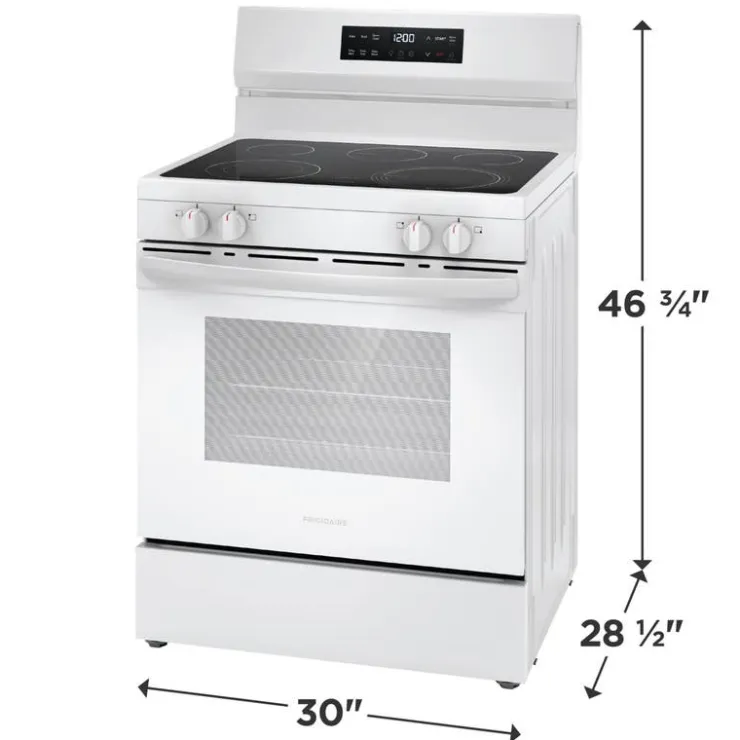 Frigidaire Range 30" Electric Glass-Ceramic - FCRE306CAW White Hot