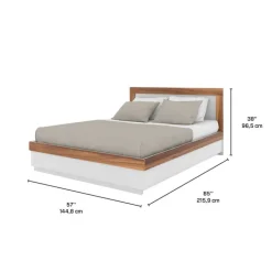 Full Bed (54'') WHITE/WALNUT Sale