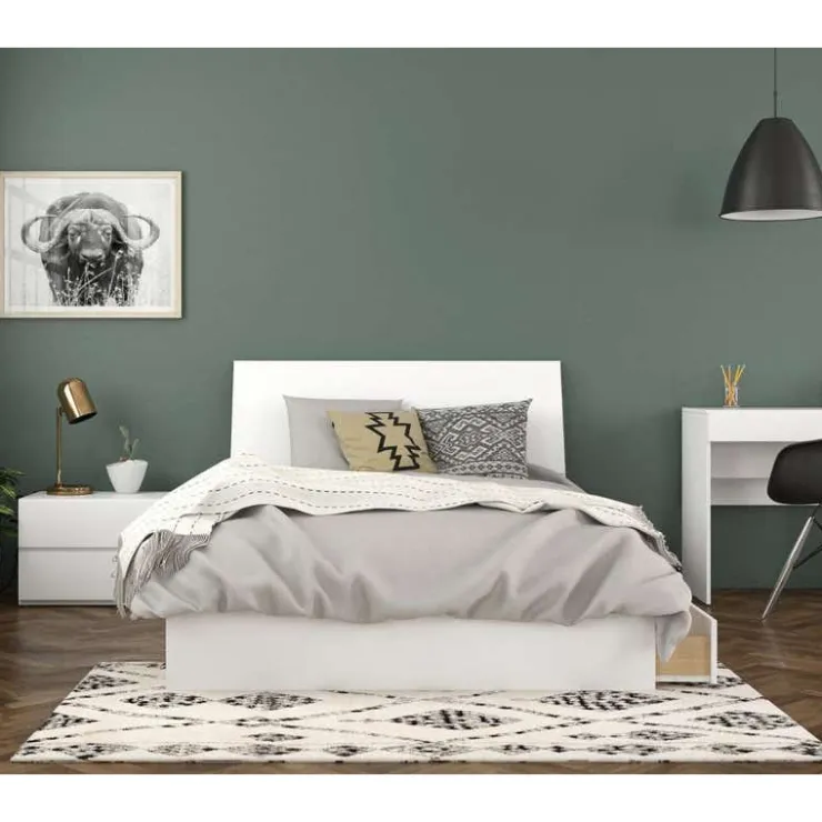 Nexera Full Bed Set with Storage (54") - 3pcs - White Online