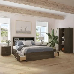SUA-V Full Bed with 6-Drawer Storage and Headboard (54