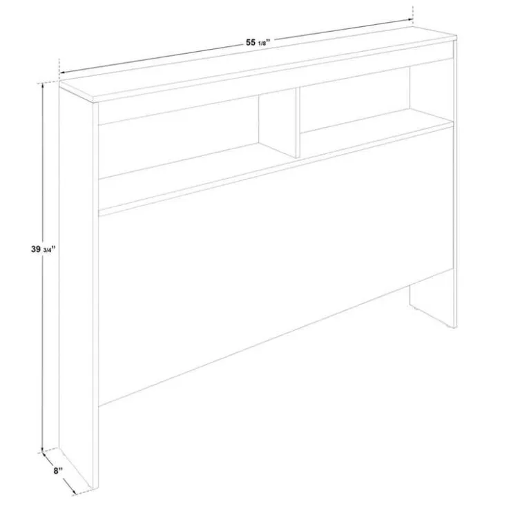 SUA-V Full Bed with 6-Drawer Storage and Headboard (54") Taupe Discount