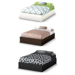 Meubles South Shore Full Bed with 3-Drawer Storage (54'') - South Shore PURE WHITE New