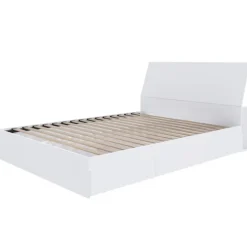 Nexera Full Bed with 3-Drawer Storage and Headboard (54") - White