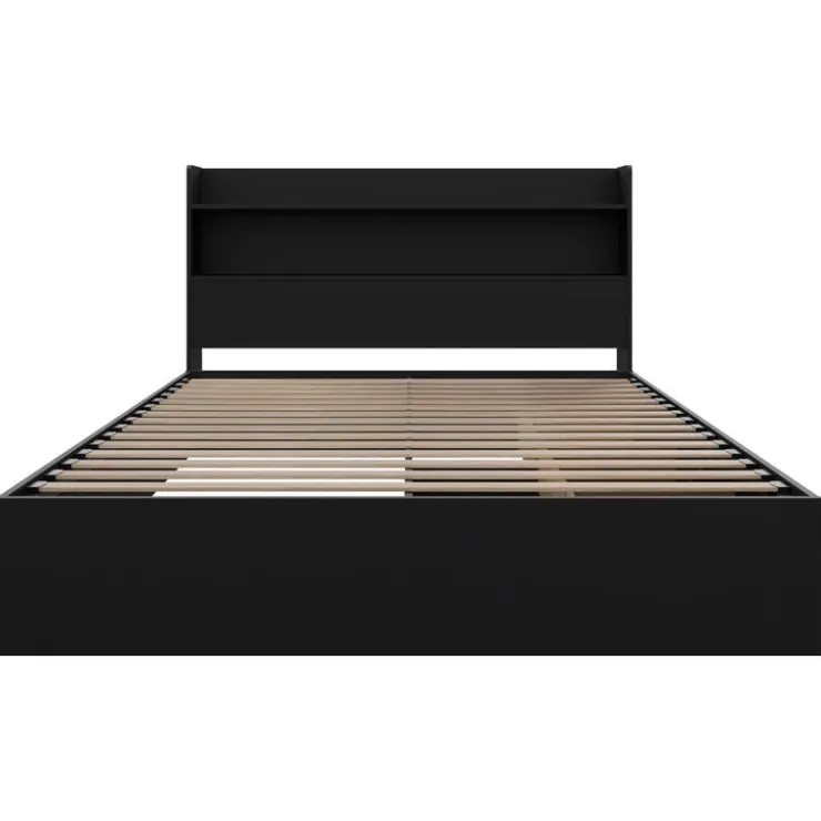 Nexera Full Bed with 3-Drawer Storage and Headboard (54") - Black Clearance