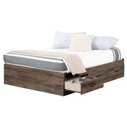 Meubles South Shore Full Bed with 3-Drawer Storage (54'') - South Shore FALL OAK Best