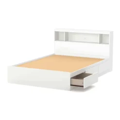 Meubles South Shore Full Bed with 3-Drawer Storage and Headboard (54") - South Shore White