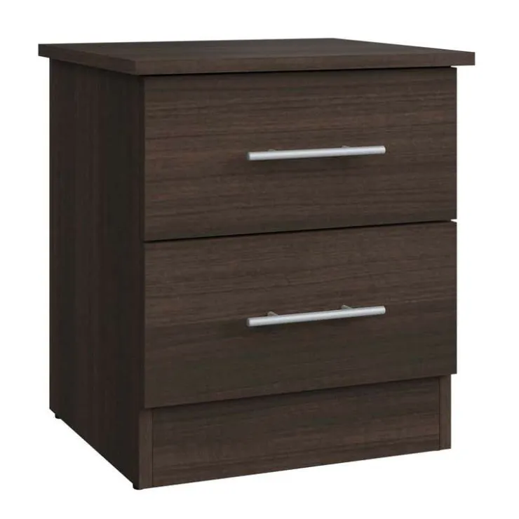 SUA-V Full Bed with 6-Drawer Storage Headboard and Nightstand (54") Taupe New