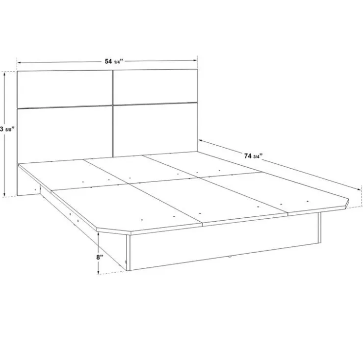SUA-V Full Bed with Headboard (54") Brown Online