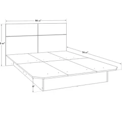 SUA-V Full Bed with Headboard (54") Natural Outlet