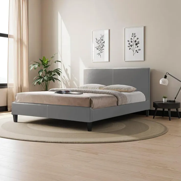 Full Bed with Headboard (54") - Grey Clearance
