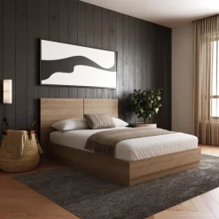Nexera Full Bed with Headboard (54") - Brown Oak Discount