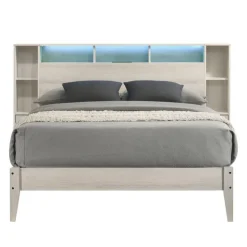 Full Bed with LED, Wireless Charger, USB and Storage - 54
