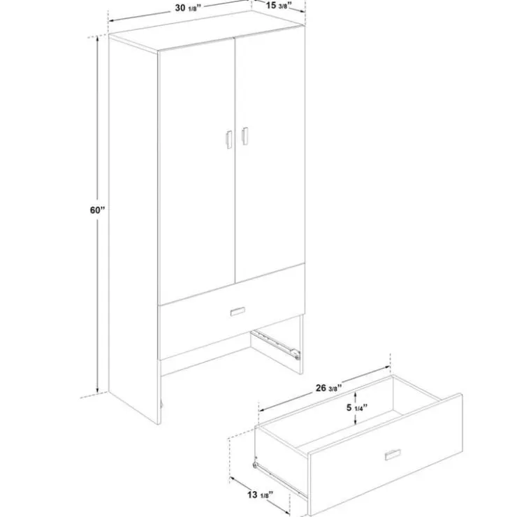 SUA-V Full Bedroom Set (54") - 5 pcs White Online