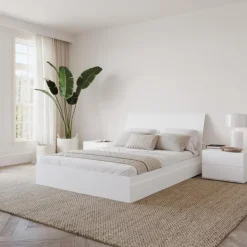 Nexera Full Bedroom Set with Storage (54") - 4pcs - White
