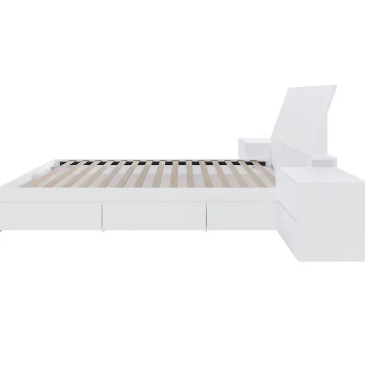 Nexera Full Bedroom Set with Storage (54") - 4pcs - White