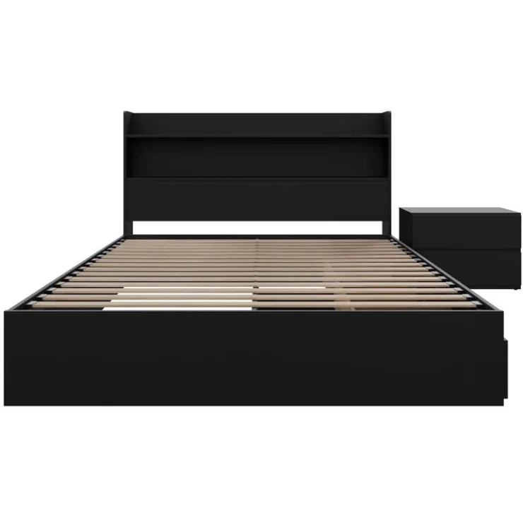 Nexera Full Bedroom Set with Storage (54") - 3pcs - Black Best