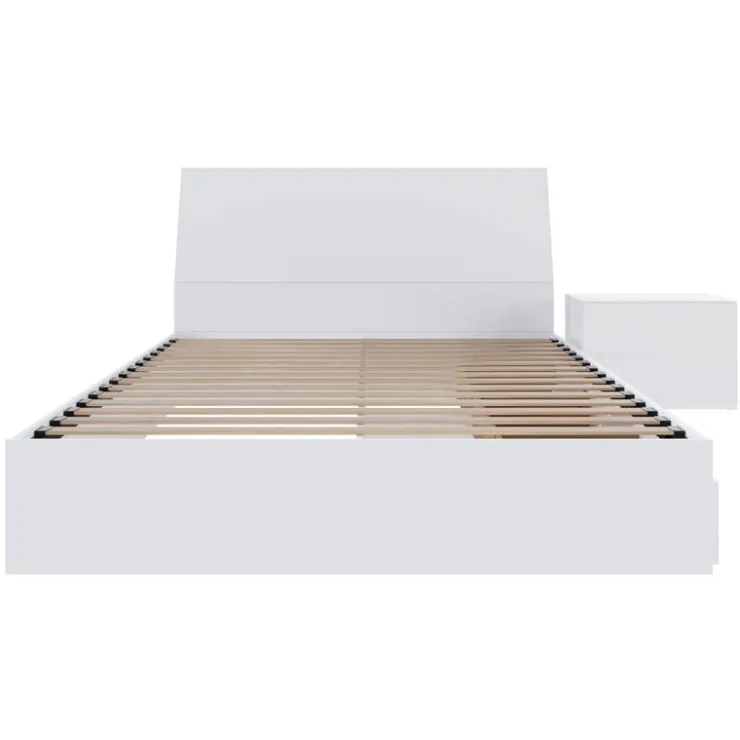 Nexera Full Bedroom Set with Storage (54") - 3pcs - White Online