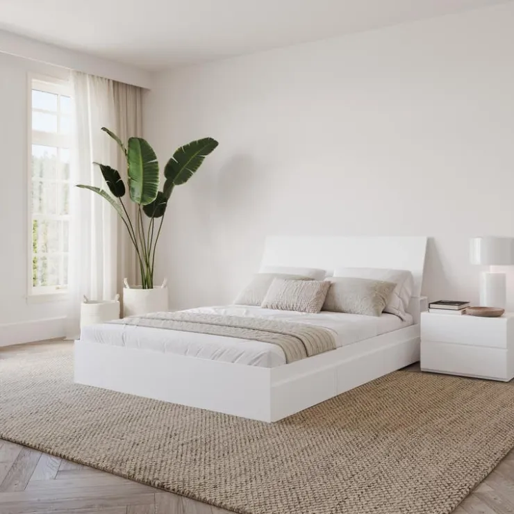 Nexera Full Bedroom Set with Storage (54") - 3pcs - White Online