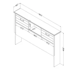 Meubles South Shore Full Bookcase Headboard (54'') - South Shore BLUEBERRY Online