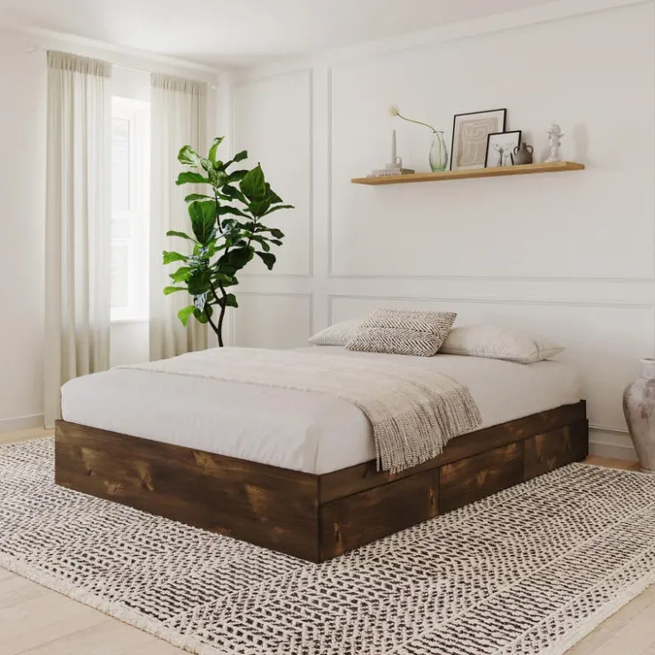 Nexera Full 3-Drawer Storage Bed (54") - Brown Online