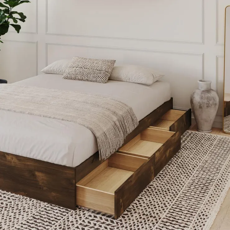 Nexera Full 3-Drawer Storage Bed (54") - Brown Online