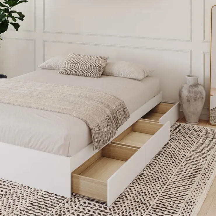 Nexera Full 3-Drawer Storage Bed (54") - White Discount
