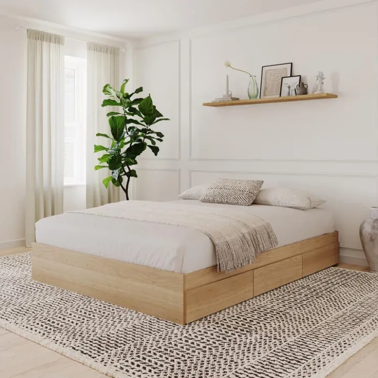 Nexera Full 3-Drawer Storage Bed (54") - Beige Best