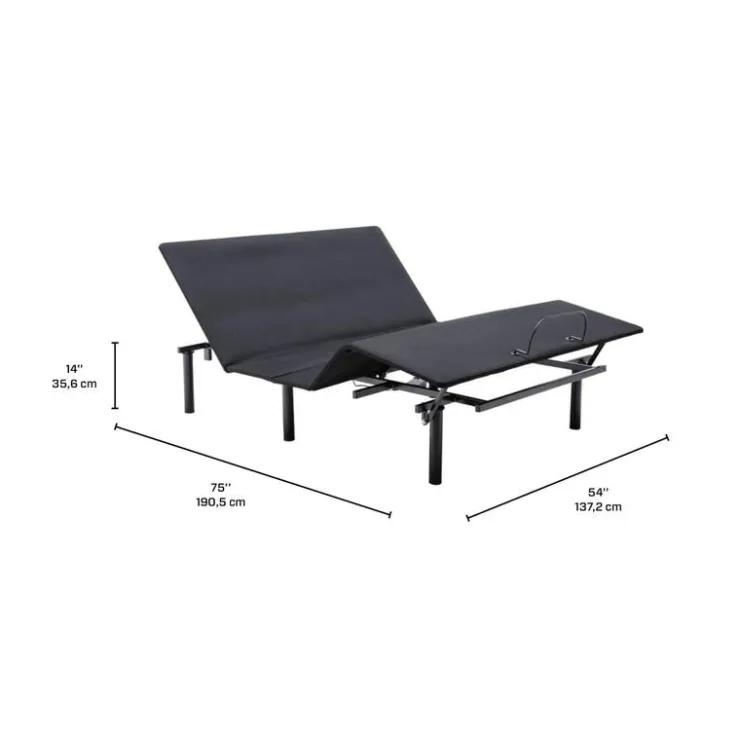 Full Electric Bed (54") Grey Hot