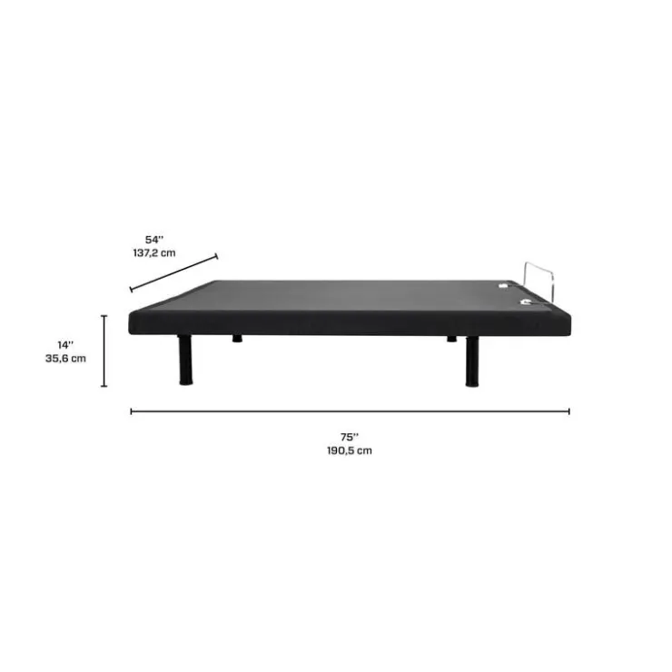 Full Electric Bed (54") Grey New