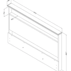 Meubles South Shore Full Headboard with Storage (54