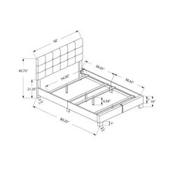 Monarch Full Leather-Look with Headboard (54