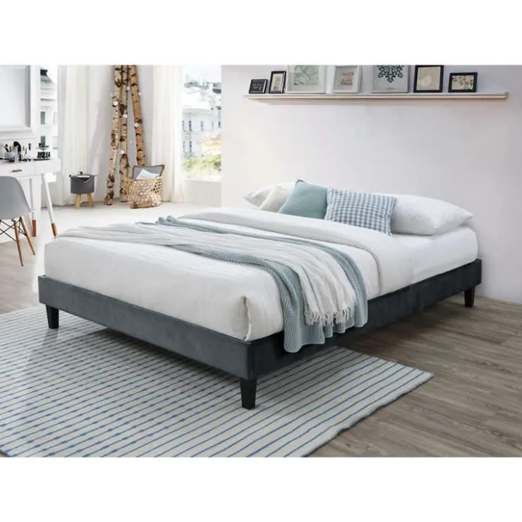 Full Linen Bed (54") Dark grey Best