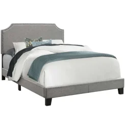 Monarch Full Linen Bed with Headboard (54
