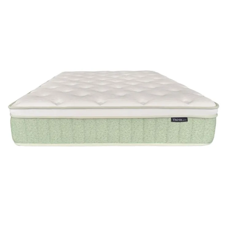 Full Medium-Firm Hybrid Mattress-in-a-Box - 54" Green/White