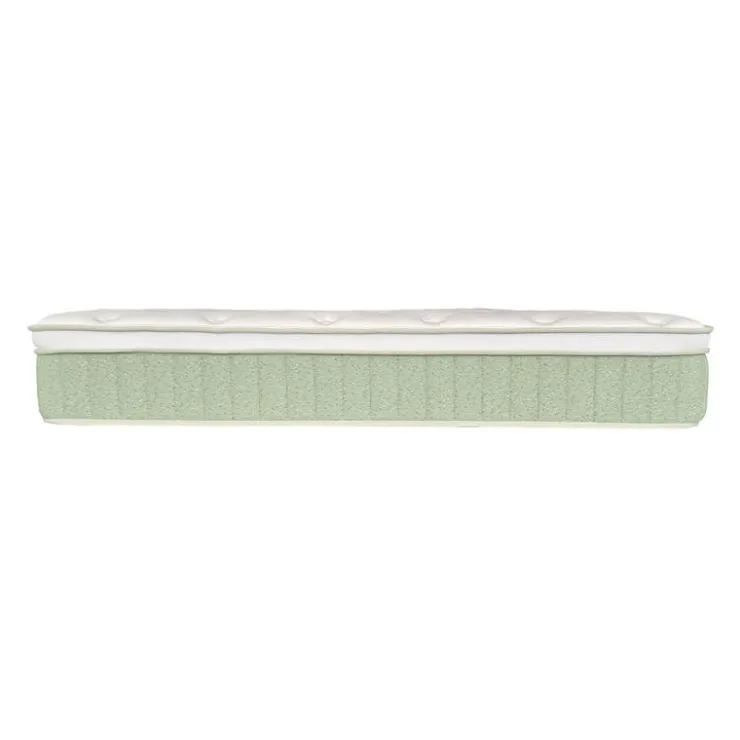 Full Medium-Firm Hybrid Mattress-in-a-Box - 54" Green/White